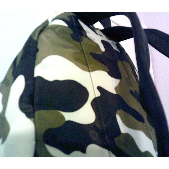 Authentic Michael Kors Backpack army camo laptop school work travel bag style - Picture 9 of 16